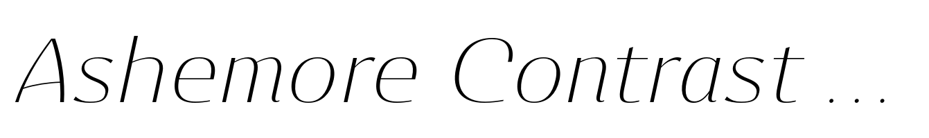 Ashemore Contrast Extended Thin Italic